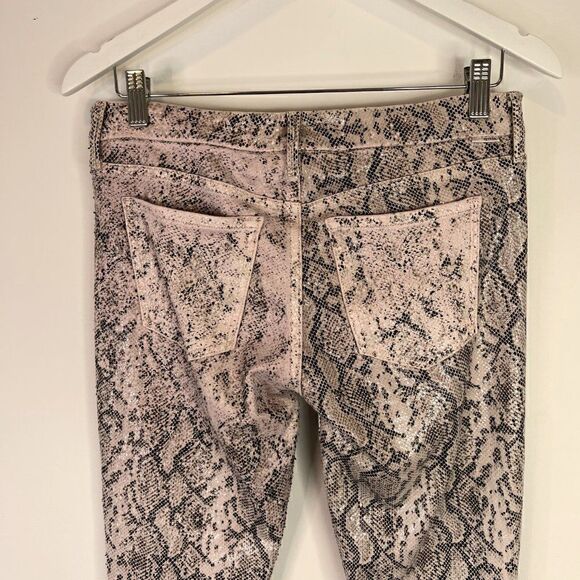 Mother The Looker Natural Born Charmer Pink Snake Pants - Picture 4 of 7